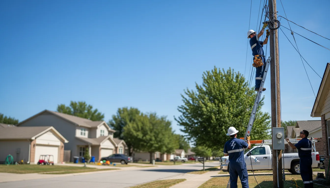 Residential electrician providing installation services in Cunningham, KS